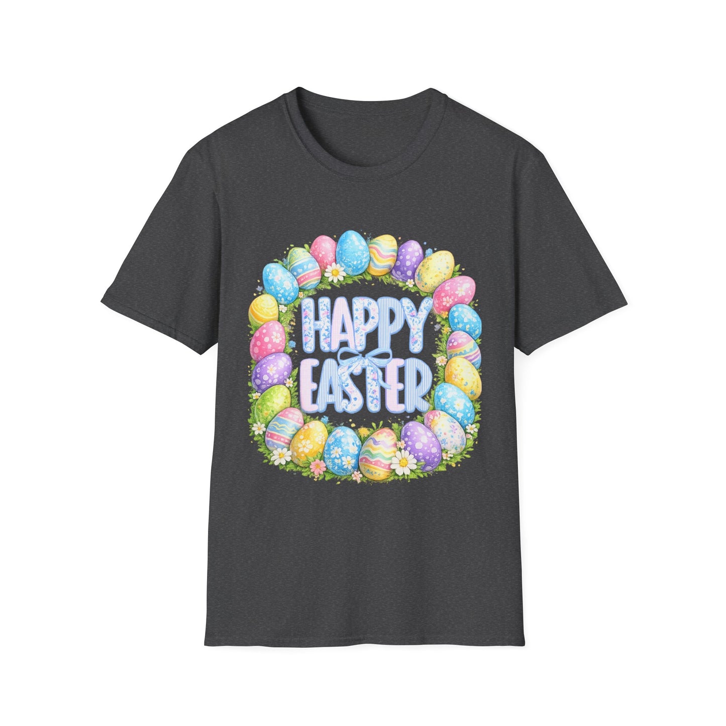 Happy Easter Pastel Egg Wreath T-Shirt