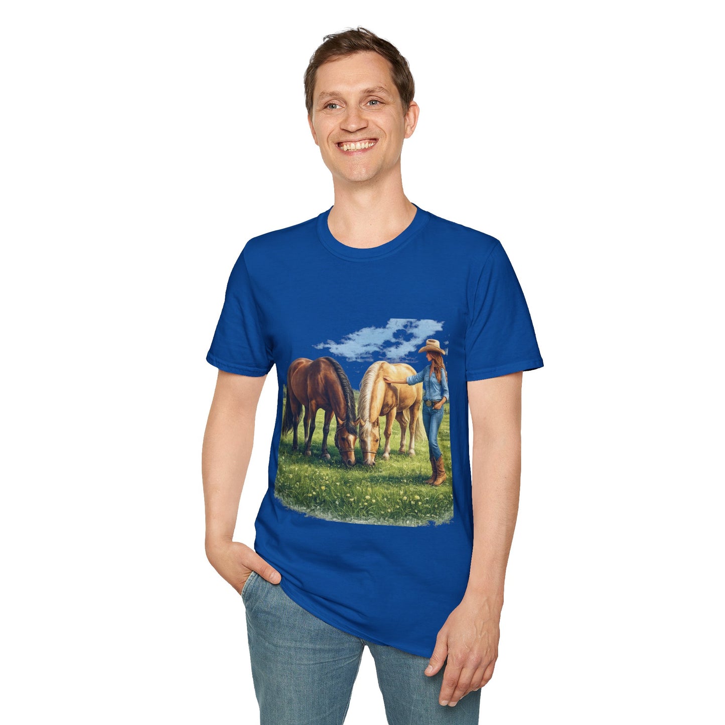 Cowgirl & Horses T‑Shirt –  Graphic Tee
