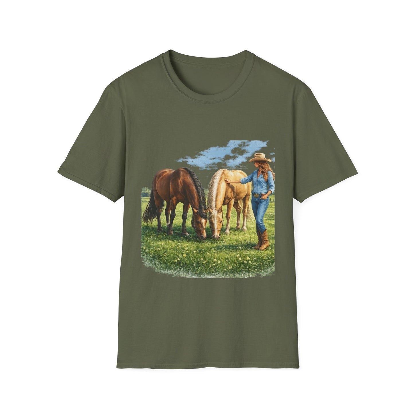 Cowgirl & Horses T‑Shirt –  Graphic Tee