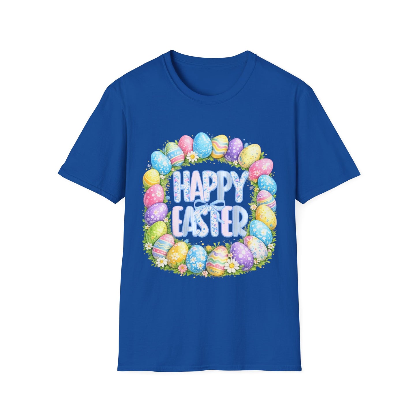 Happy Easter Pastel Egg Wreath T-Shirt