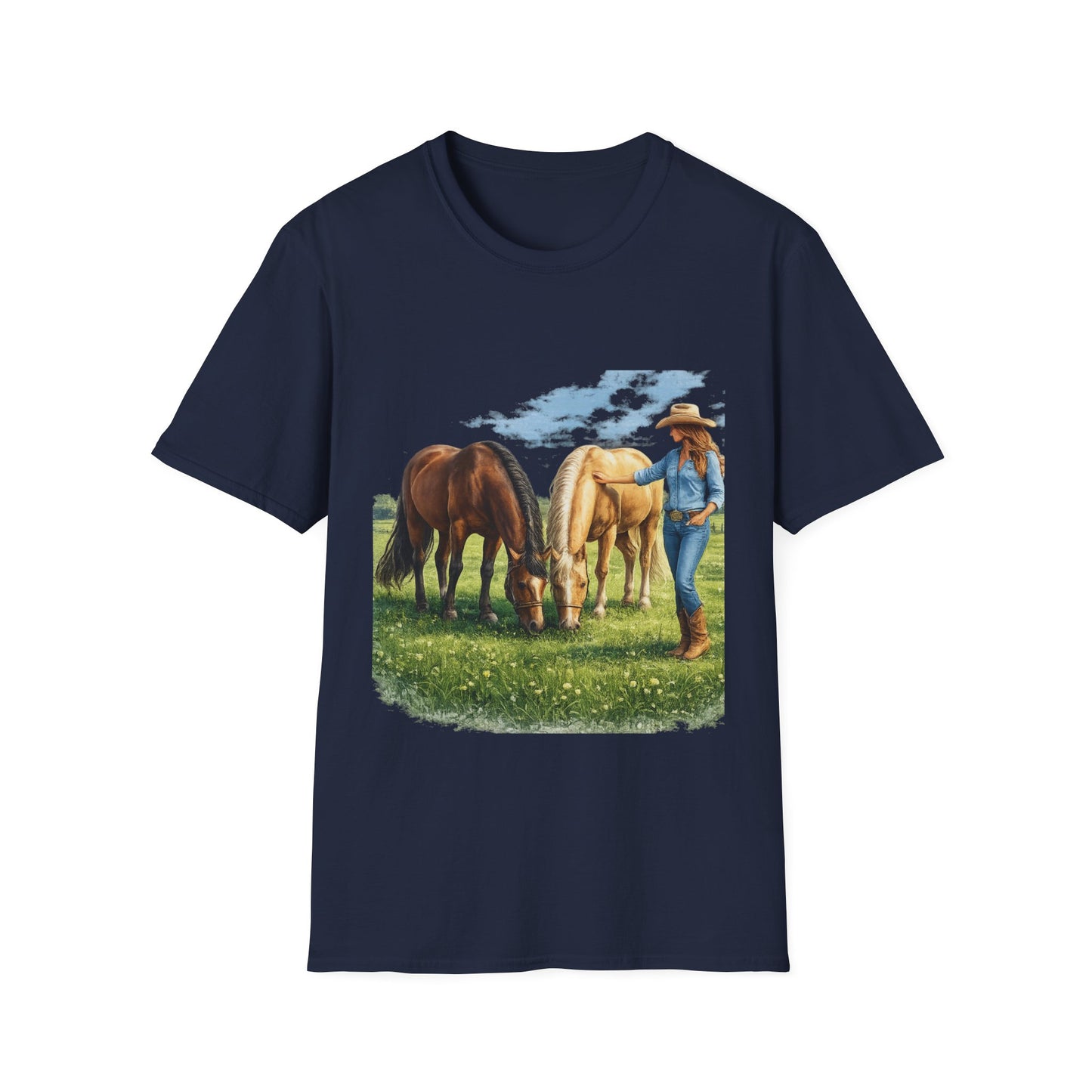 Cowgirl & Horses T‑Shirt –  Graphic Tee
