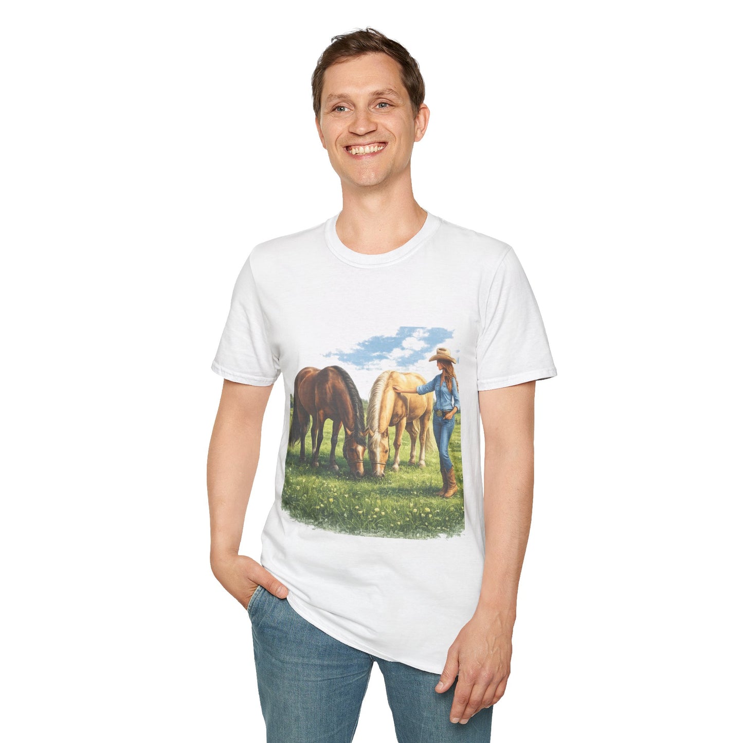 Cowgirl & Horses T‑Shirt –  Graphic Tee