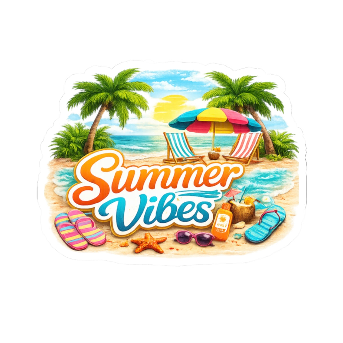 Summer Vibes Sticker — Beach  Sticker
