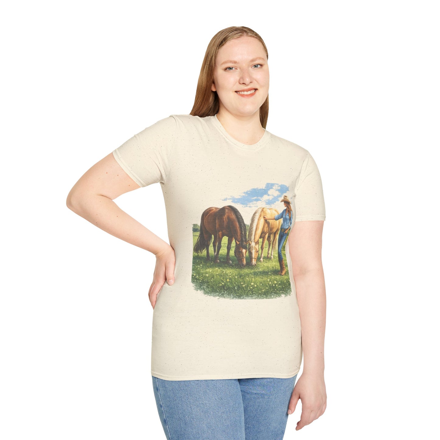 Cowgirl & Horses T‑Shirt –  Graphic Tee