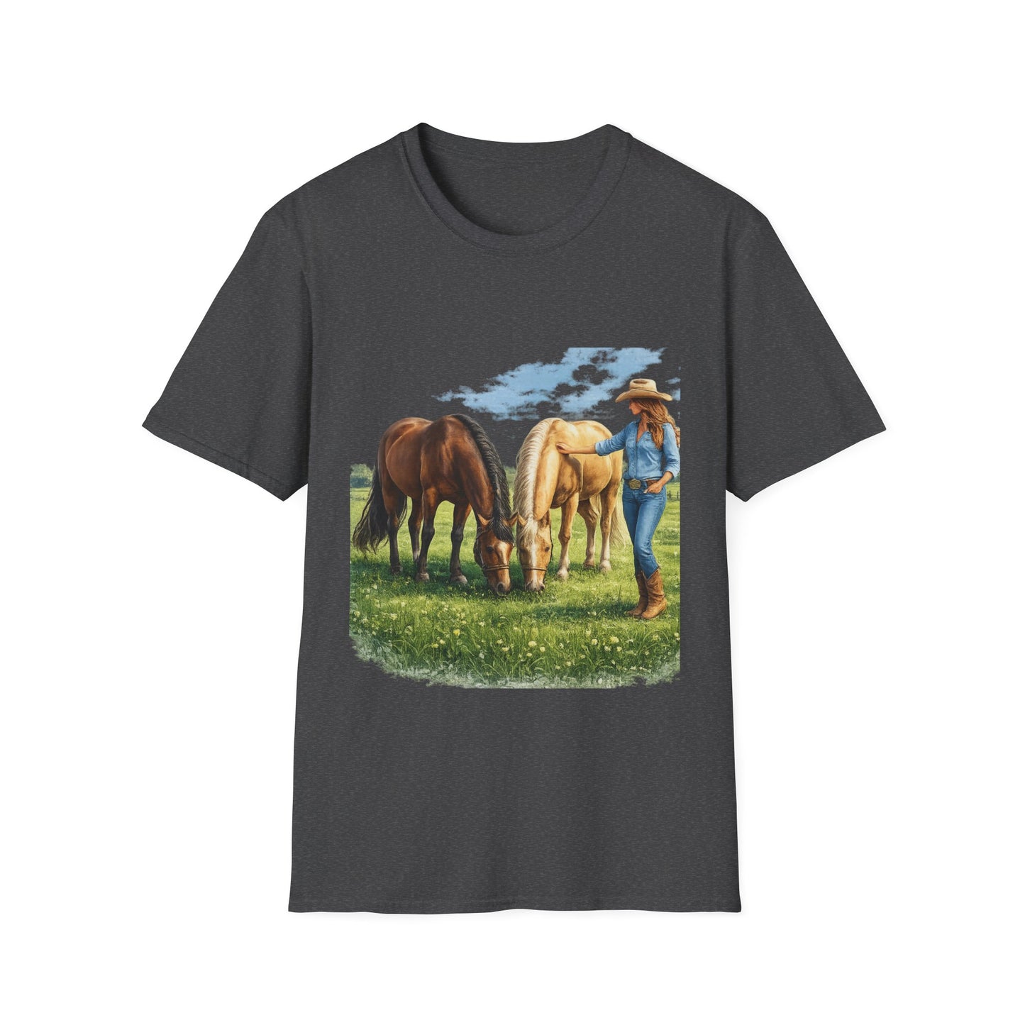 Cowgirl & Horses T‑Shirt –  Graphic Tee