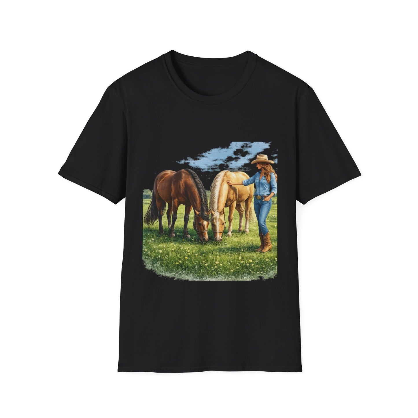 Cowgirl & Horses T‑Shirt –  Graphic Tee