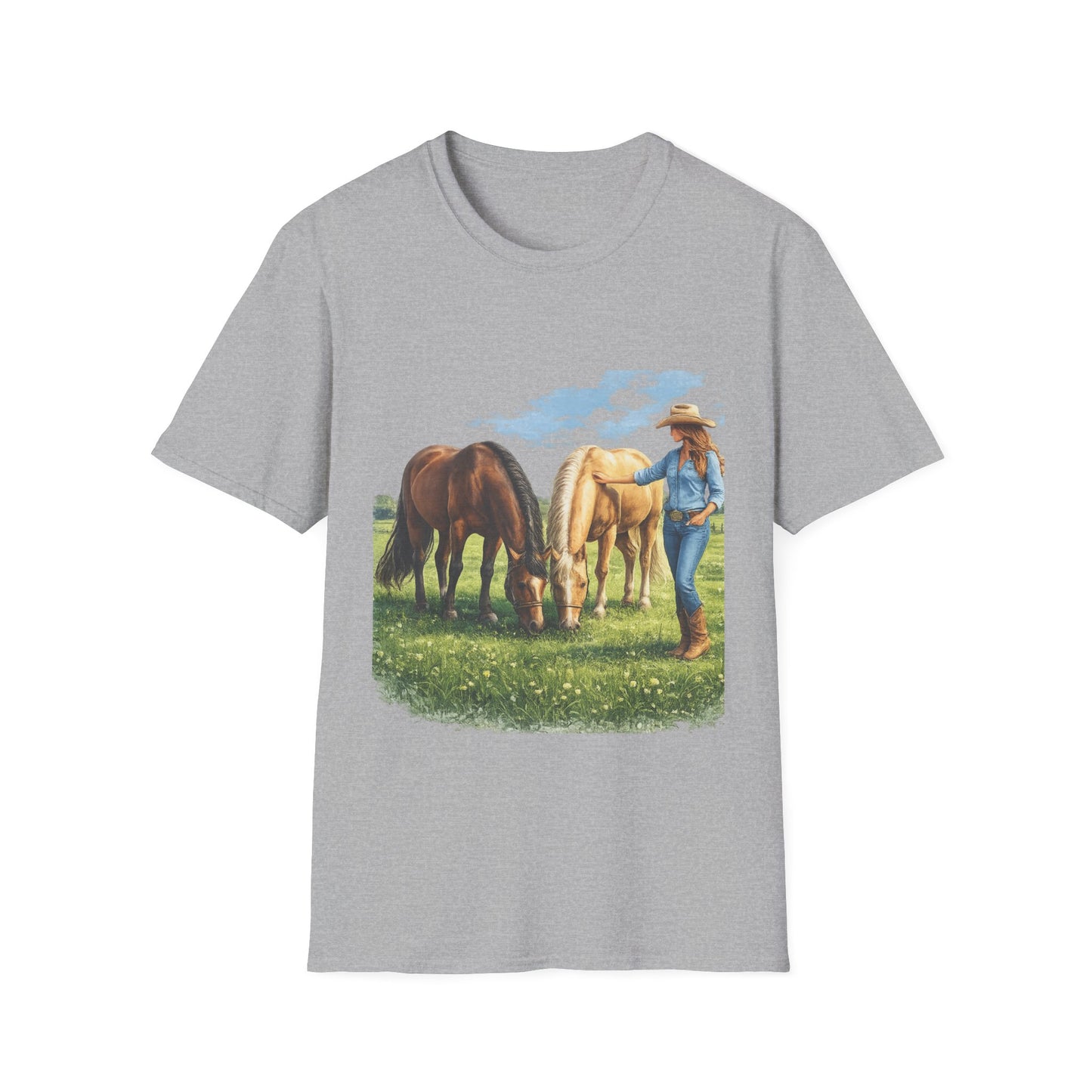 Cowgirl & Horses T‑Shirt –  Graphic Tee