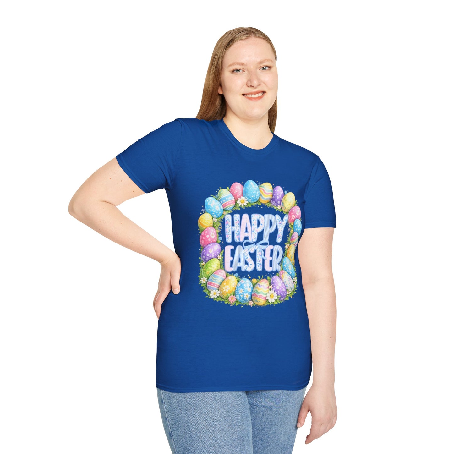 Happy Easter Pastel Egg Wreath T-Shirt