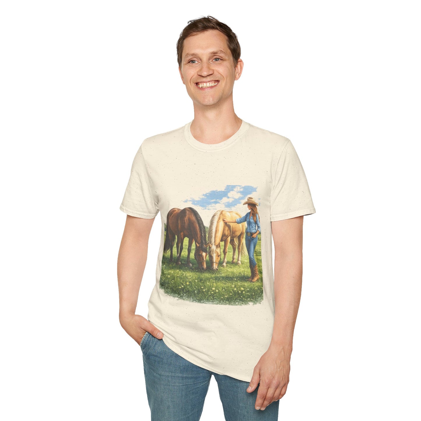 Cowgirl & Horses T‑Shirt –  Graphic Tee