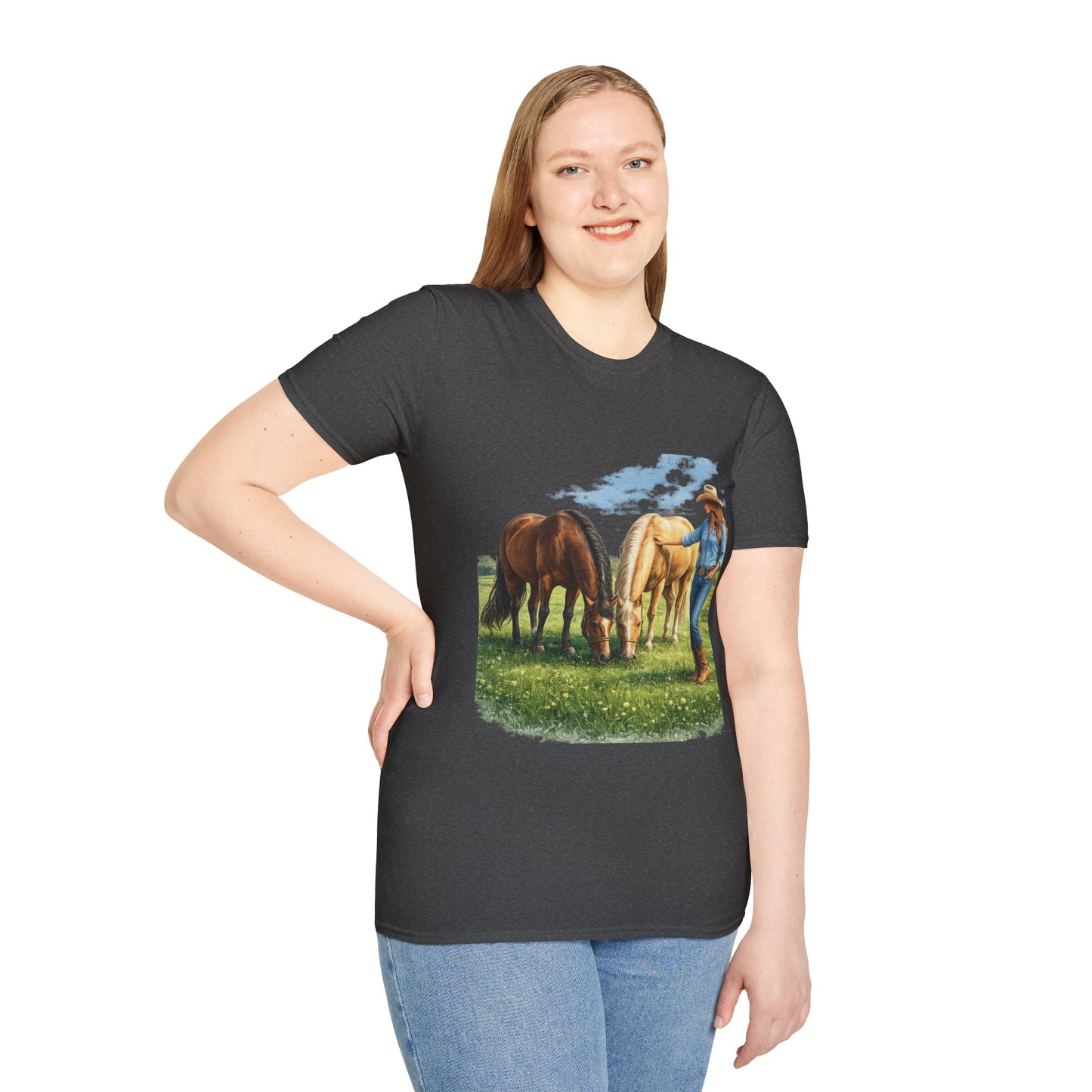 Cowgirl & Horses T‑Shirt –  Graphic Tee