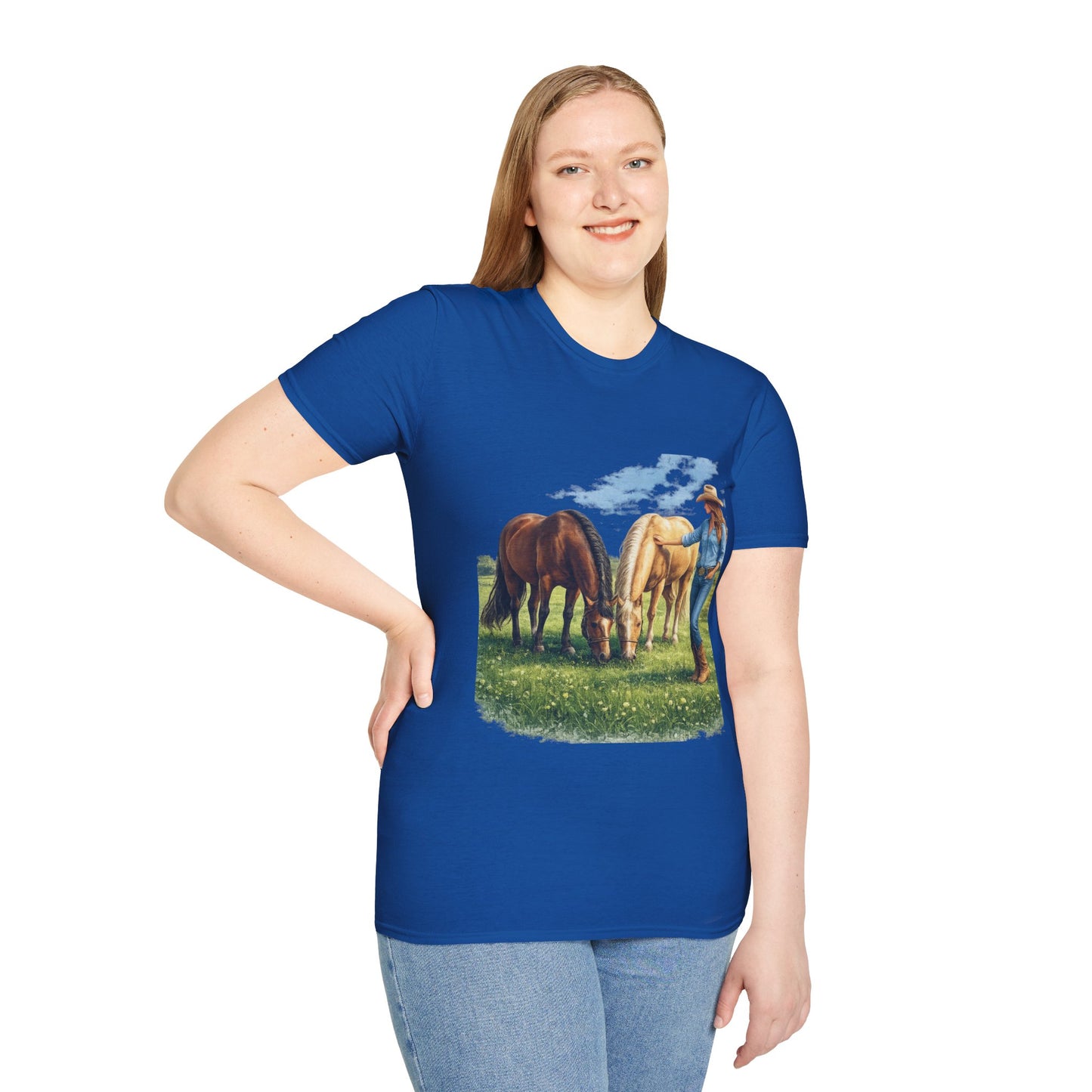 Cowgirl & Horses T‑Shirt –  Graphic Tee