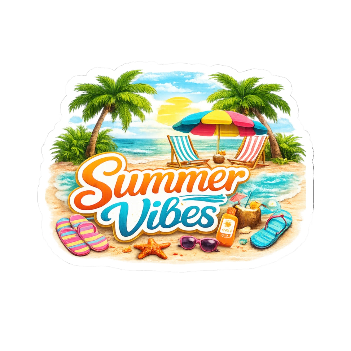 Summer Vibes Sticker — Beach  Sticker