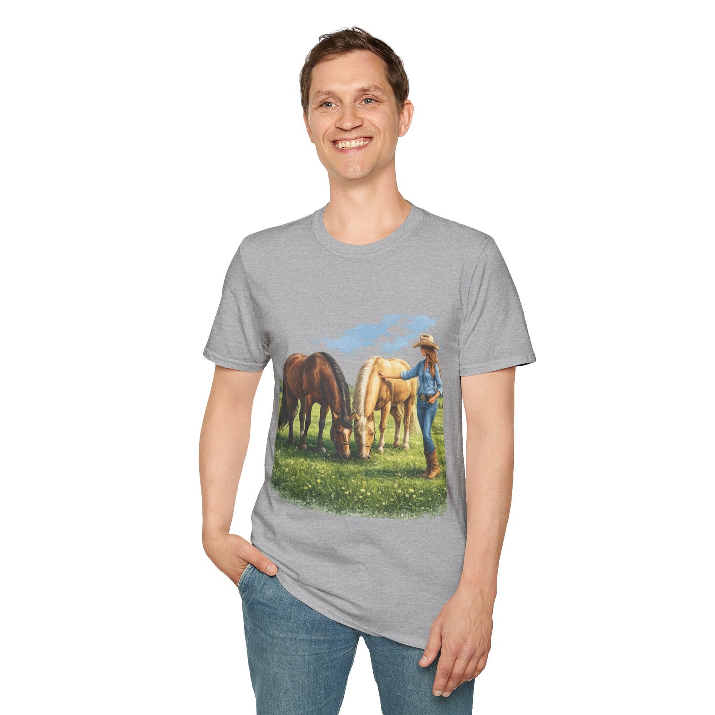 Cowgirl & Horses T‑Shirt –  Graphic Tee