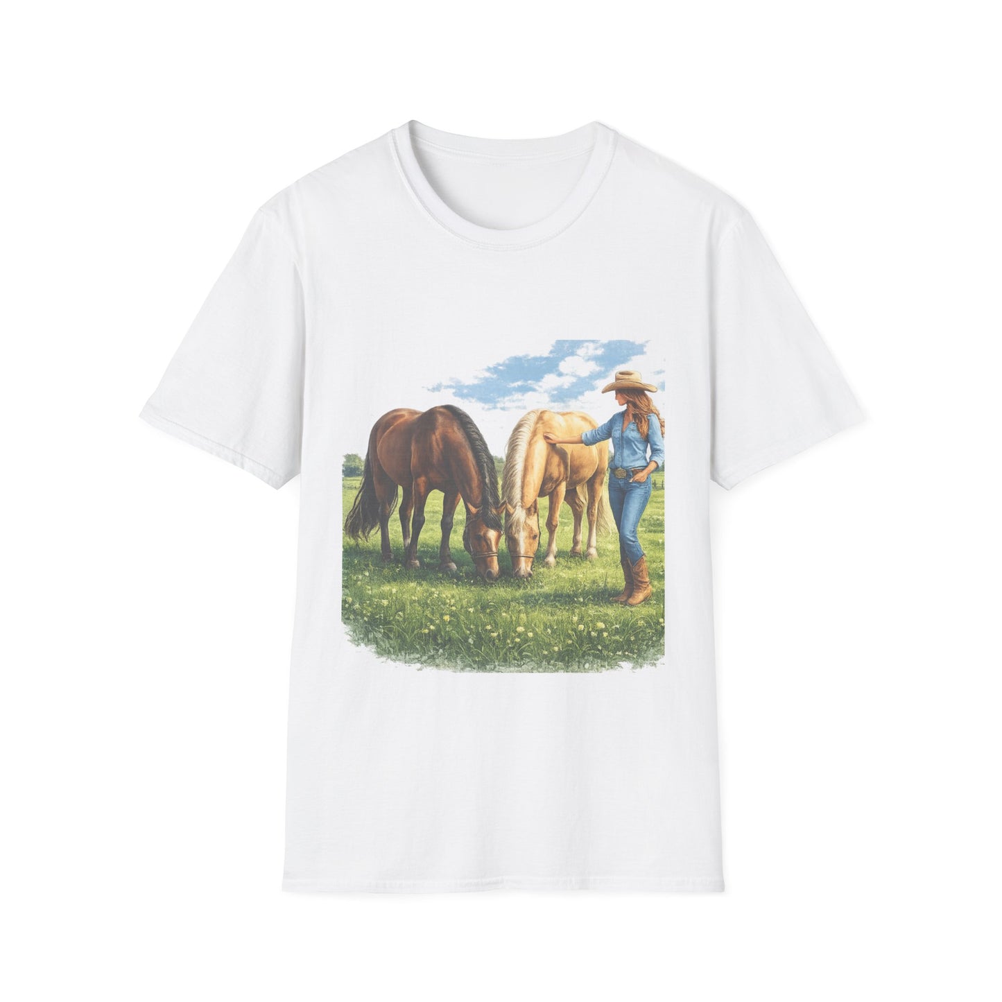 Cowgirl & Horses T‑Shirt –  Graphic Tee