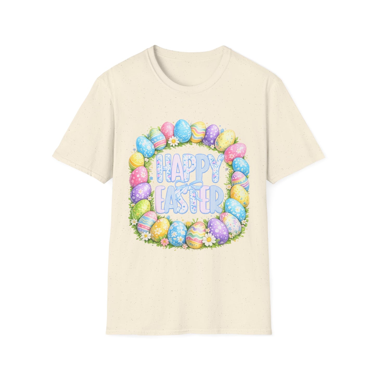 Happy Easter Pastel Egg Wreath T-Shirt