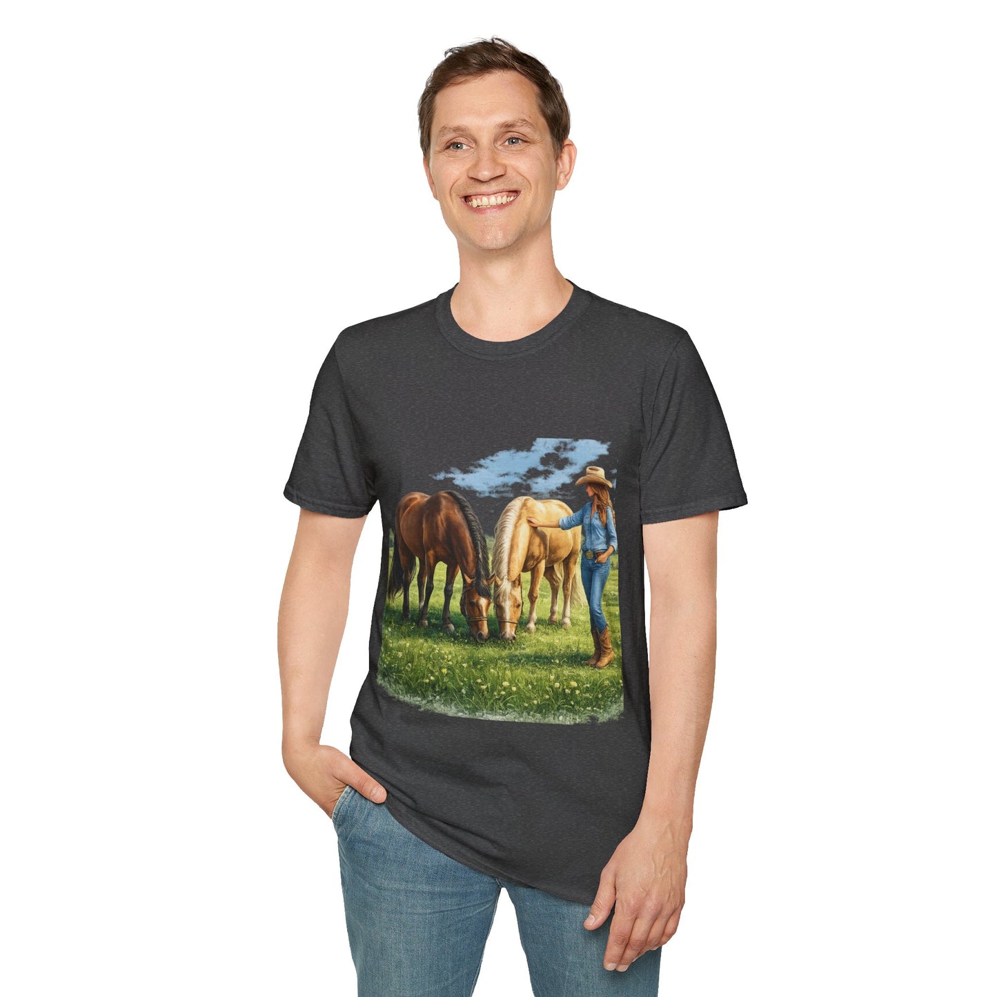 Cowgirl & Horses T‑Shirt –  Graphic Tee
