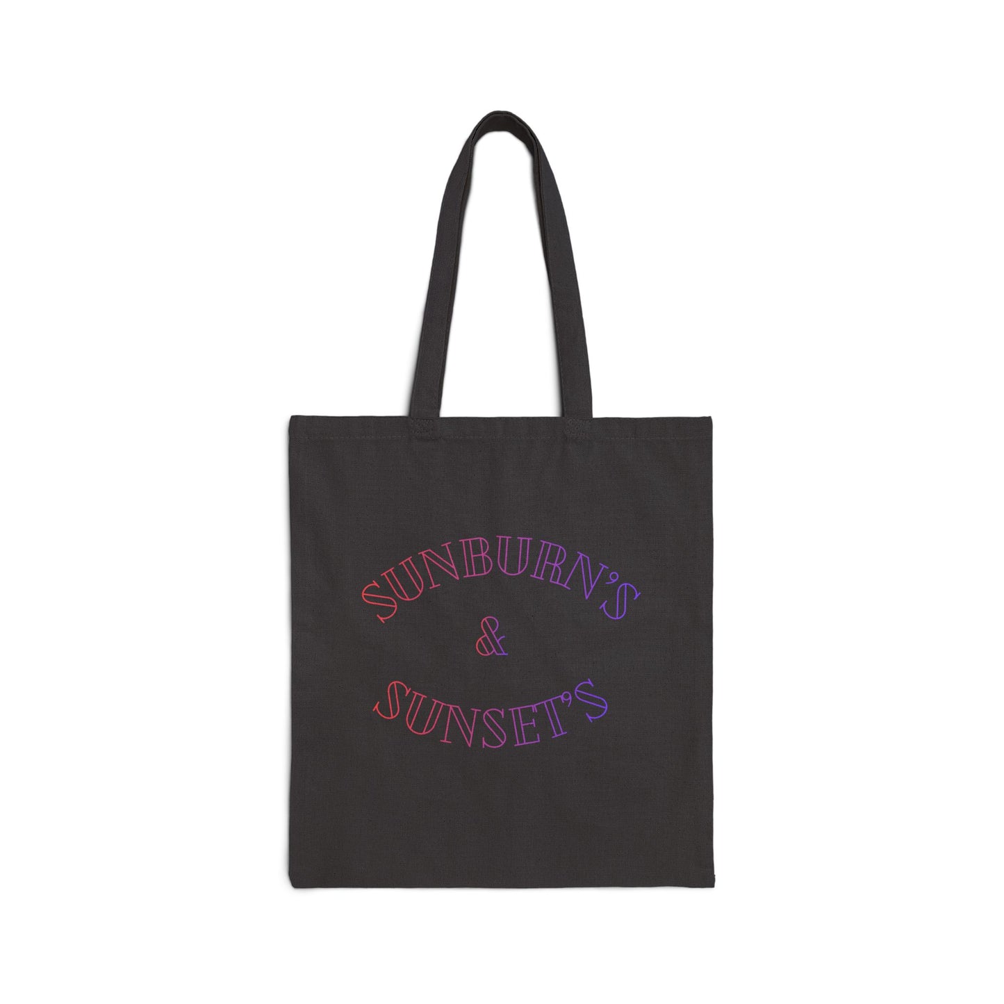 Canvas Tote Bag — 'Sunburns & Sunsets' Pastel Graphic Beach Shopper