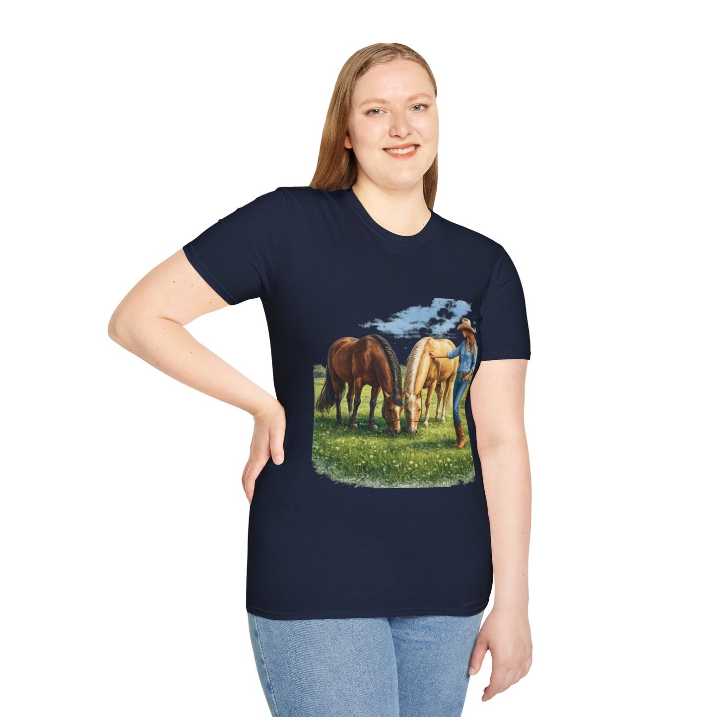Cowgirl & Horses T‑Shirt –  Graphic Tee